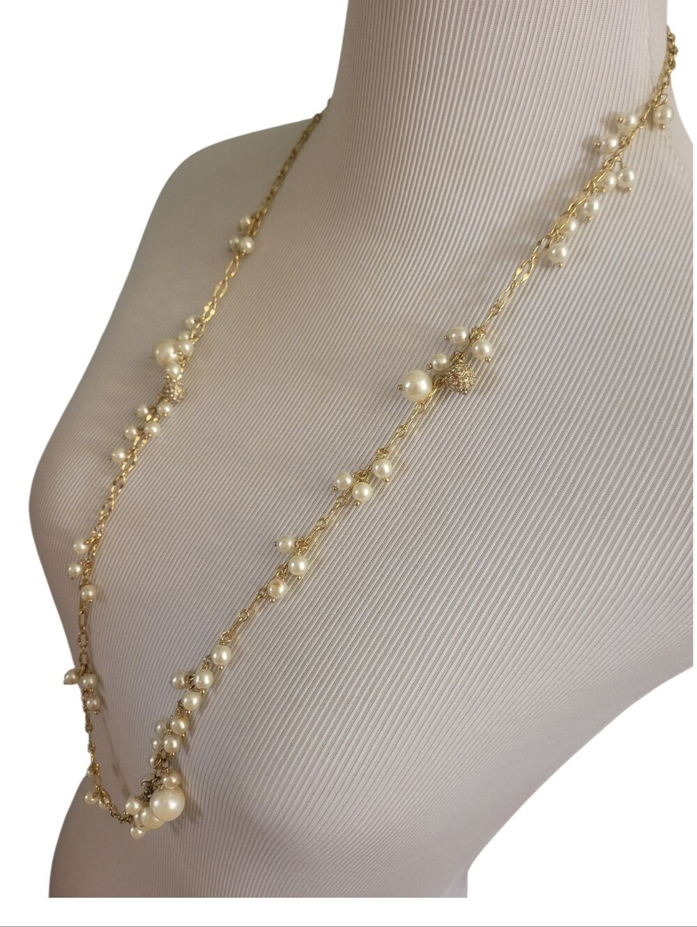 J. Crew Gold-Tone and Faux Pearl Necklace - Picture 1 of 6